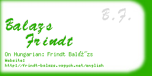 balazs frindt business card